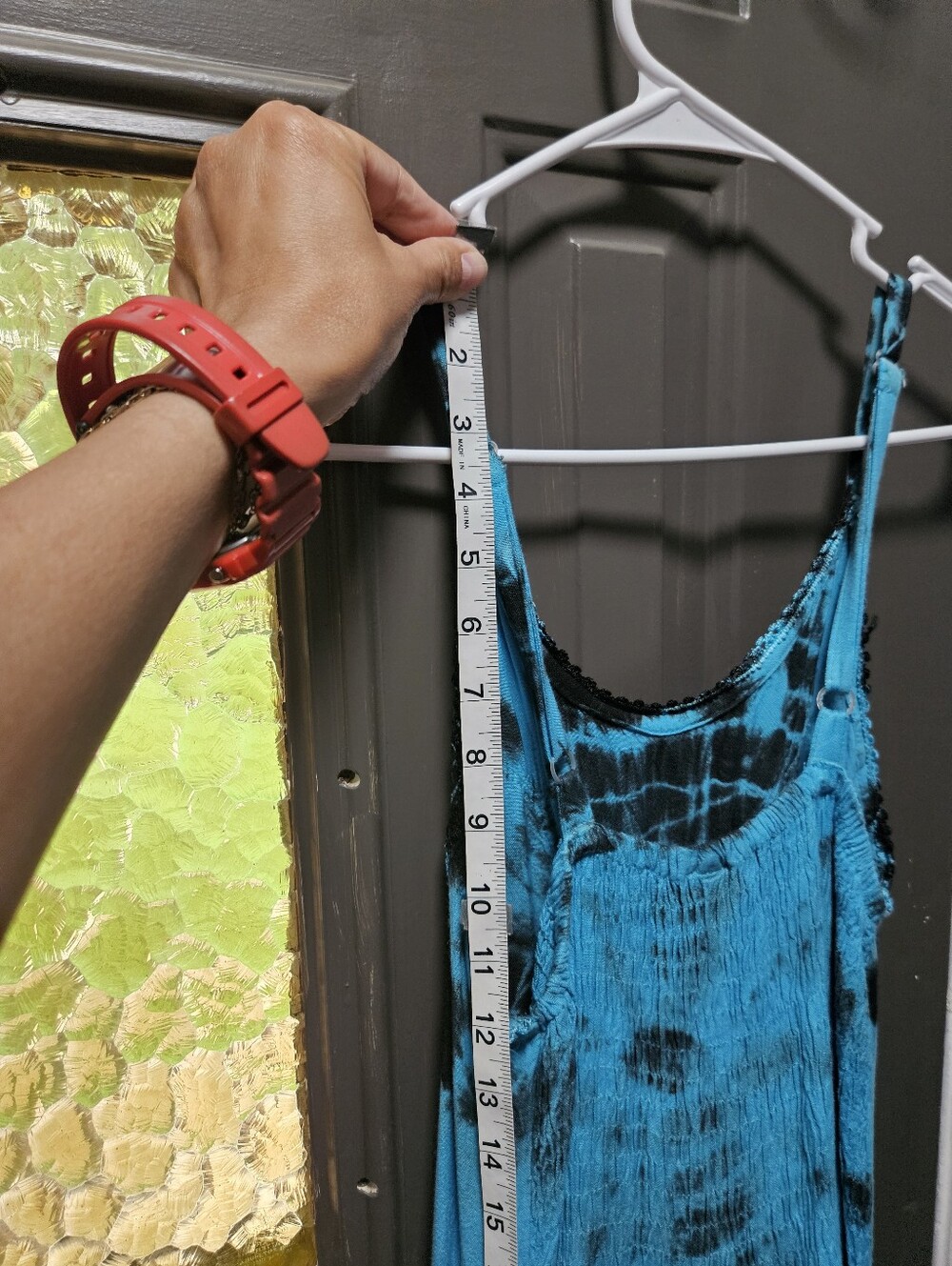 Advance Apparels Blue and Black Tie-Dye Maxi Dress - Picture 6 of 10